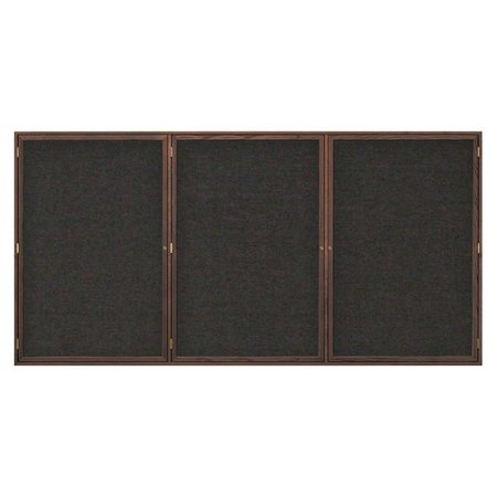 UNITED VISUAL PRODUCTS Open Faced Easy Tack Board, 60"x36", Marble Fabric/Bronze UV9002AEZ-MARBLE-BRONZE